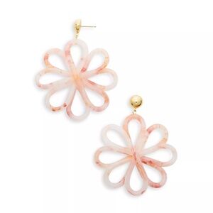 Cult Gaia Acrylic Blossom Flower Azalea Earrings Pink NWT